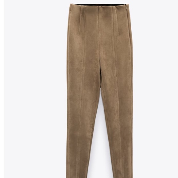 ZARA FAUX SUÈDE LEGGINGS NWT - Picture 9 of 10